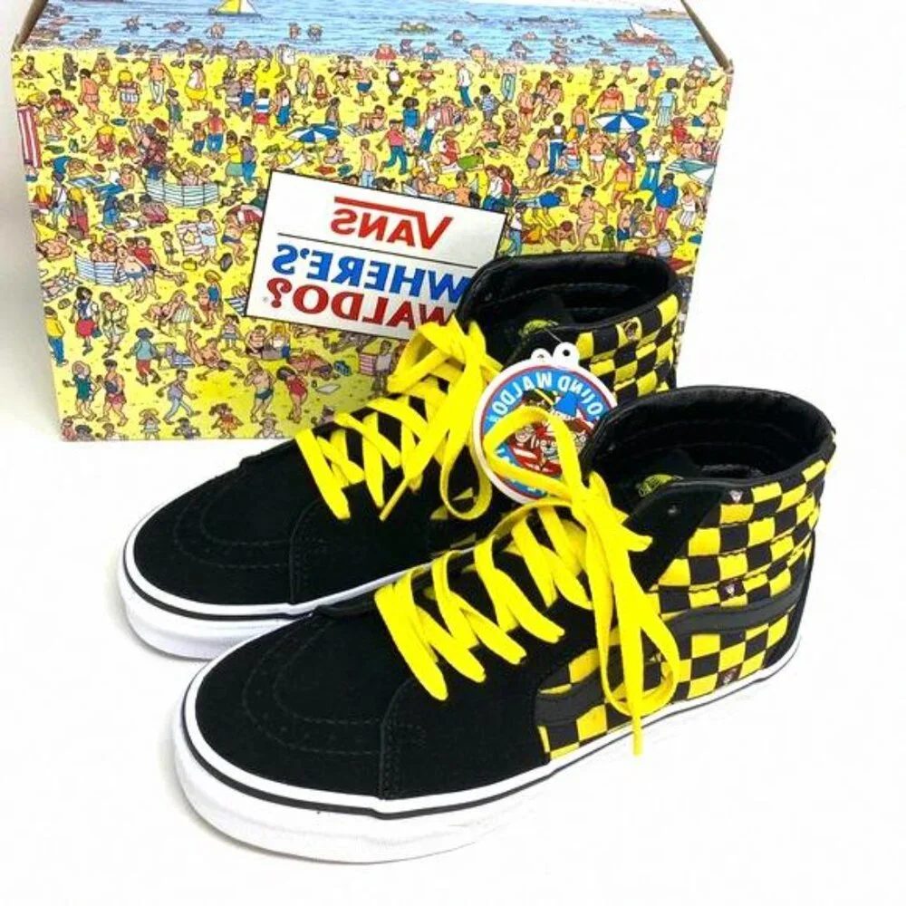💖MEGA SALE💖VANS x Where's Waldo Sk8-Hi Checker VN0A32QG4UE Men's High Suede - Picture 8 of 9